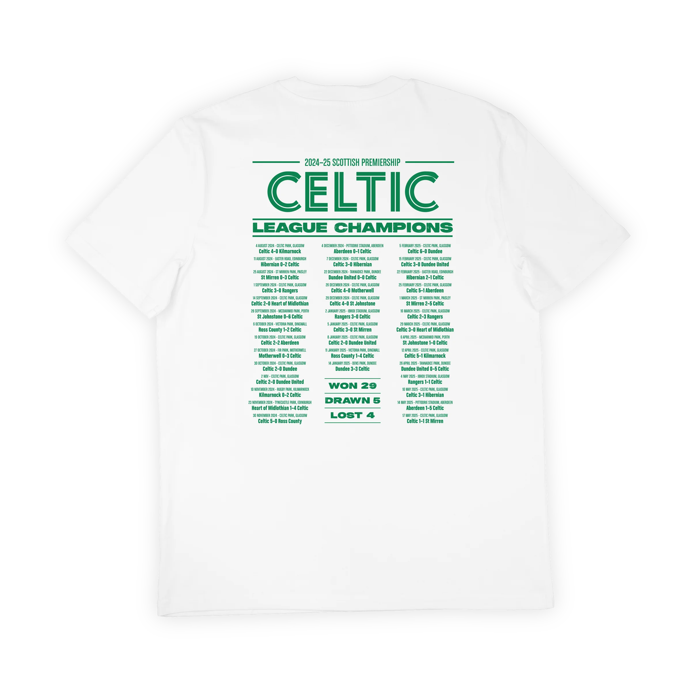 Celtic Champions T-Shirt – 24/25 Scottish Premiership Winners