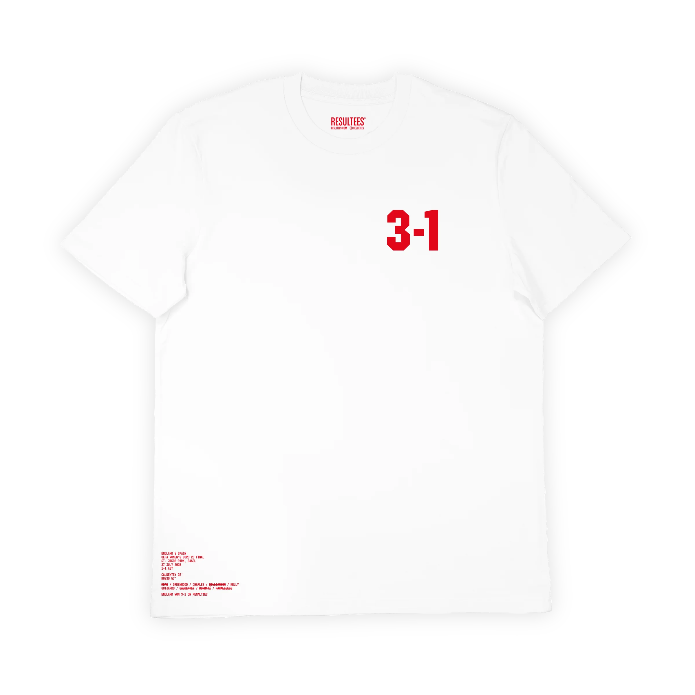 England Euro 25 Final Tee