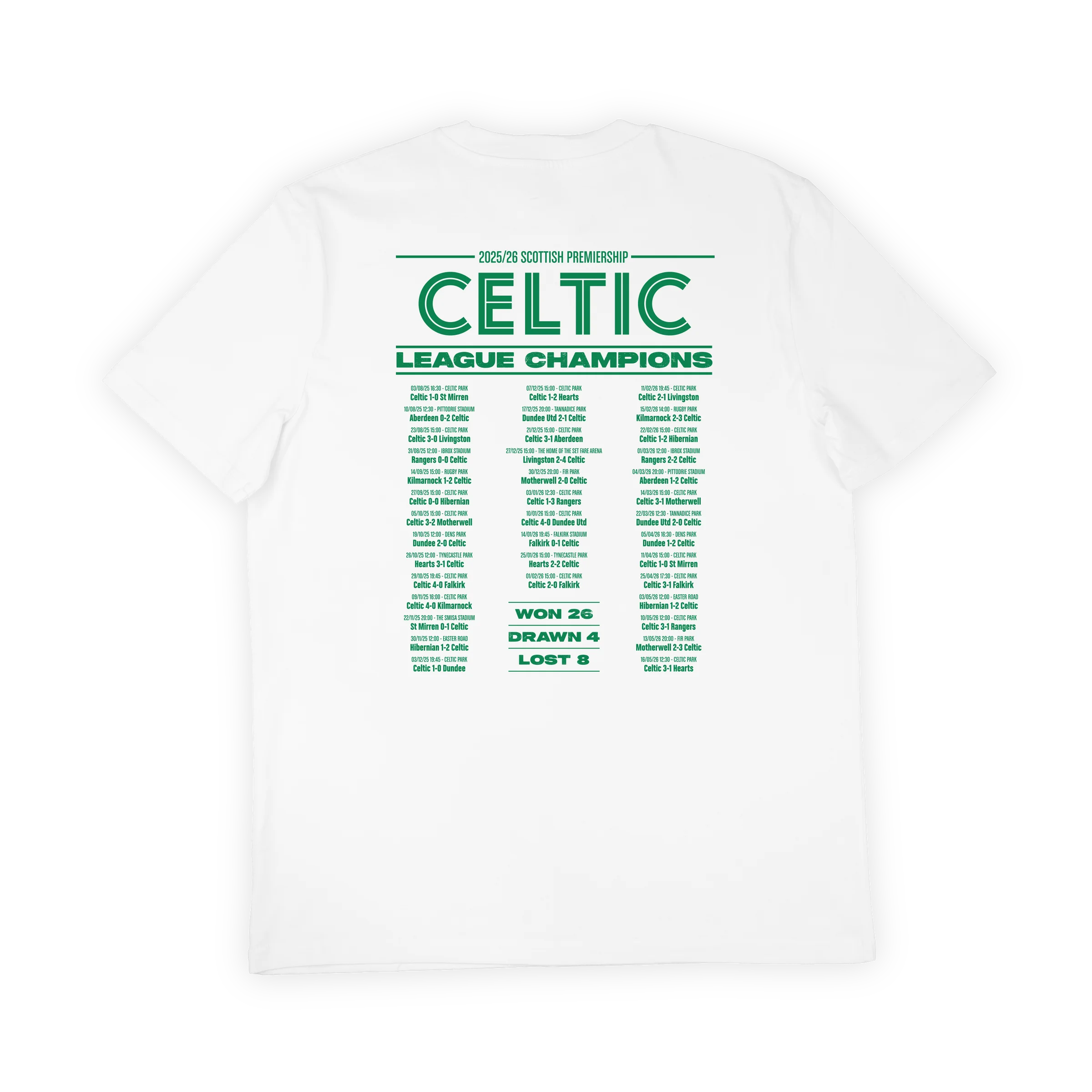 Celtic Champions T-Shirt – 25/26 Scottish Premiership Winners